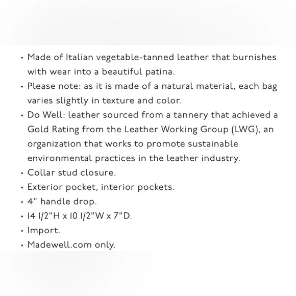 Madewell Transporter- Everyday Leather Drawstring Backpack in Brown. Gorgeous ❤️ - Picture 5 of 7